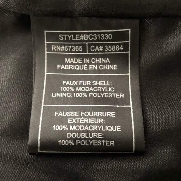 BB Dakota Black Faux Fur Vest Size Small - Picture 4 of 5